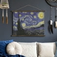 thumbnail image 3 of American Art Decor The Starry Night Over the Rhone Tapestry Wall Art by Vincent van Gogh - Post-Impressionist Canvas Banner for Bedroom, Living Room, Office, Gallery or Meditation Space, 3 of 9