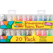 Scribbles 3D Fabric Paint - Assorted Colors - 1 oz Bottles - 20 pieces