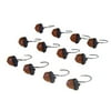 Mainstays Timber Ridge Resin Shower Curtain Hooks, 12 Piece