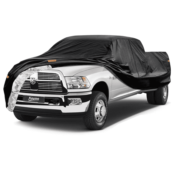 Kayme 6 Layers Waterproof Heavy Duty Outdoor Truck Cover, Custom Fit Dodge Ram 2500/3500(1994-2025) Extended/Quad/Regular Cab Short Bed, Black