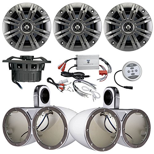 Marine Speaker Package 4x Kicker 41KM652C 6.5" 2way Marine Boat Audio