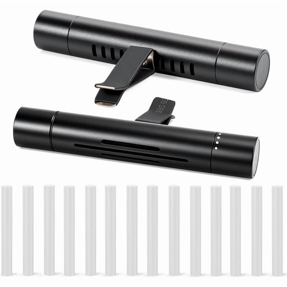 2 Pack Car Essential Oil Diffusers with 15 Refill Sticks, Vent Clip Air Freshener for Automotive, Aroma Scent Diffuser