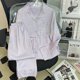 thumbnail image 1 of Pijamas De Seda De Manga Larga para Mujer, Traje De Pijama con Estampado De Flores, Seda De Hielo De Alta Calidad, Se Puede Usar Fuera De La Casa, Pijamas, 1 of 4