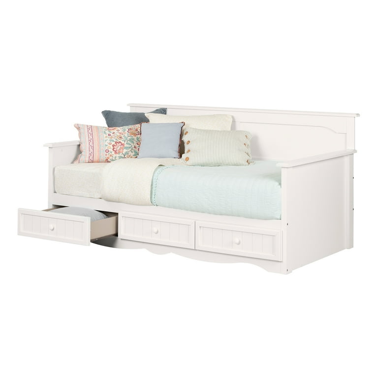 South Shore Savannah Daybed with Storage Pure White