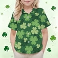 thumbnail image 5 of CLOISE Kids Girls Boys Button down Shirts with Collar St Patricks Day Short Sleeve Green Tops with Pockets Holiday Irish Themed Pullover Holiday Blouses, 5 of 8