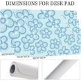 thumbnail image 5 of Cartoon Blue Flower Pattern Mouse Pad,Desk Mat,Game Mat,Makeup Table Mat,Varied Use Mat for Office/Home/Study Girls Women(31.5''''X15.7'''',Blue&Blue Flower), 5 of 5