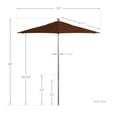 thumbnail image 5 of California Umbrella  7.5' Rd. Aluminum Frame, Fiberglass Rib Market Umbrella, Push Open,Anodized Silver Finish, Olefin Fabric Terracotta, 5 of 5