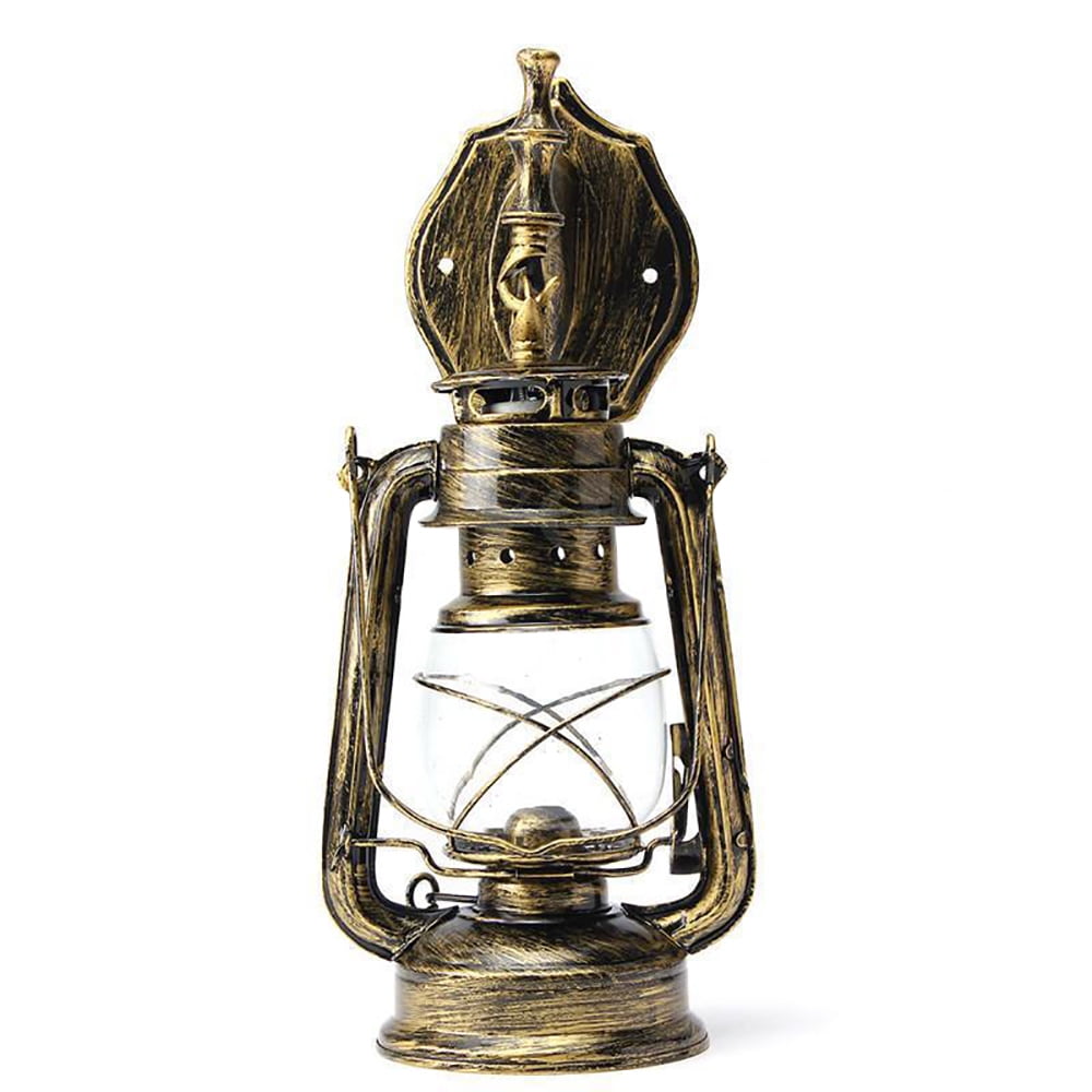 Rustic Wall Mounted Light Fixture Vintage Lantern Pendant Light Small Hanging Lighting with Glass Shade for Loft Farmhouse, Bronze