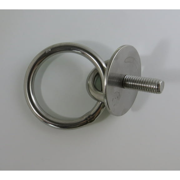 Stainless Steel 316 Round Pad Bolt with Ring 5/16" 8mm Marine Grade