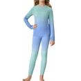 thumbnail image 5 of Charmo Thermal Outfit Sets for Kids Athletic Long Base Layer Girls Boys Top Bottom Activewear Sets with Thumbhole,5-12Years, 5 of 8