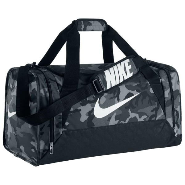 Nike Brasilia 6 Graphic Camo Medium Duffel Bag Anthracite/Black/White