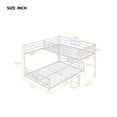 thumbnail image 5 of Noble House Twin over Full L-Shaped Bunk Bed, Space-Saving Metal Frame with Guardrails, Space Saving, White, 5 of 7