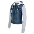 thumbnail image 3 of Made by Olivia Women's Classic Casual Hooded Denim Jacket, 3 of 5