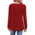 thumbnail image 5 of Fantaslook Long Sleeve Shirts for Women Fall Dressy Casual Blouses Fashion Pleated Tunic Tops, 5 of 9