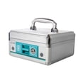 thumbnail image 2 of figatia Box with Lock Key Money Box Organizer Case Lock Money Tray Piggy Bank for Saving Keepsake Collection Check 20.8cmx20.8cmx11cm, 2 of 8
