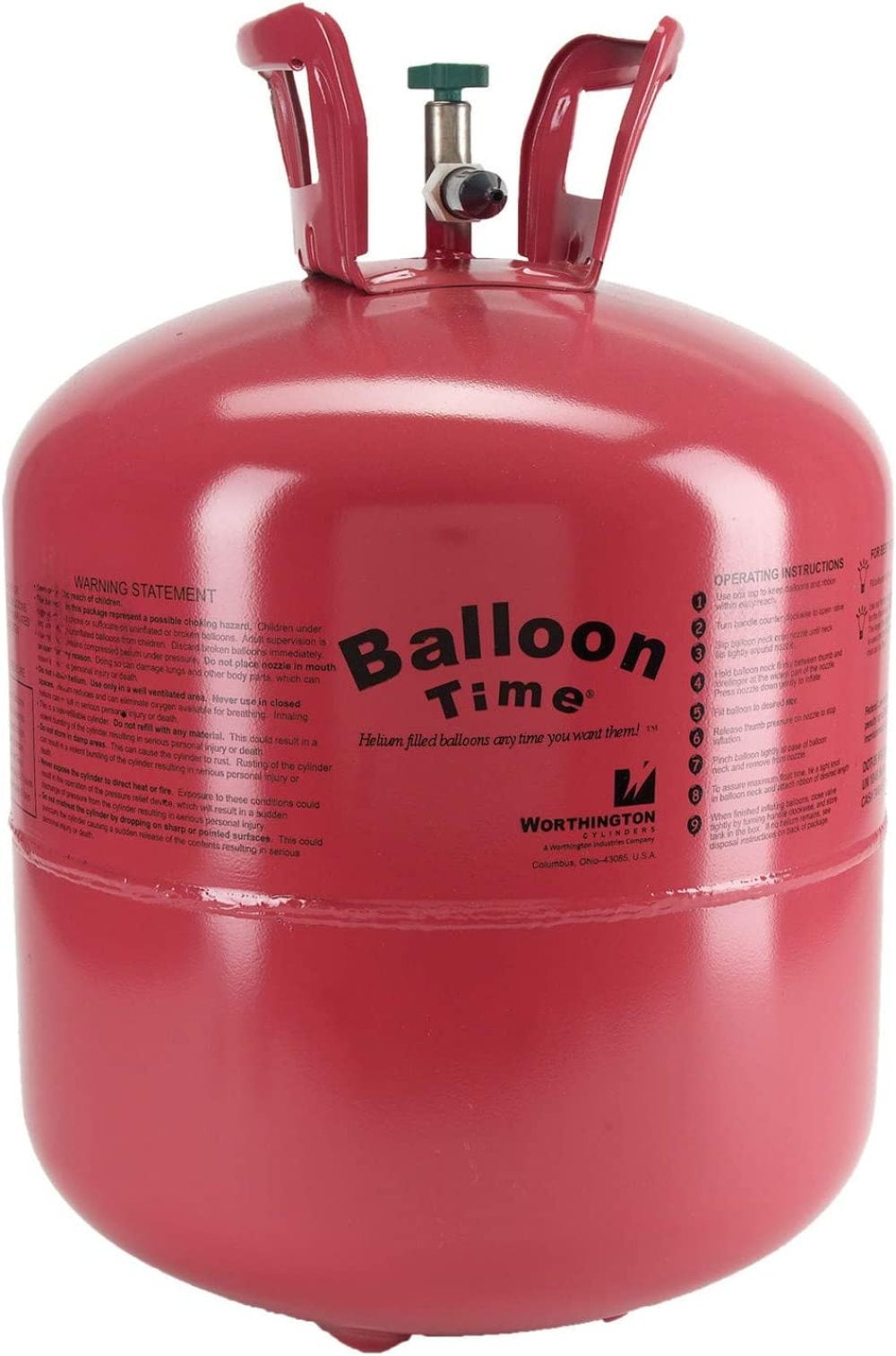 Worthington Cylinder Corp 347138 149 cu Ft Disposable Helium Tank