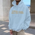 thumbnail image 5 of CONFREE Men's Hoodie Letter Prints Hoodies For Men Graphic Long Sleeve Casual Pullover Hooded Sweatshirts With Pockets, 5 of 8