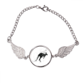 thumbnail image 1 of mexican canguro simple y negro Pulsera pulsera pulsera alas de ángel pulsera, 1 of 3