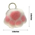 thumbnail image 3 of Cute Super Soft Plush Cat Paw keychain Fluffy Warm Comfortable Kitty Hand Key Chain Ring Holder Bag Purse Pendant, 3 of 6
