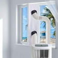 thumbnail image 1 of HAHDAXIA Universal Window Seal for Portable Air Conditioner, 158Inch/400CM Cloth Sealing AC Kit with Adjustable Coupler and Adhesive Fastener for Casement Windows, 1 of 5