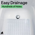 thumbnail image 4 of GORILLA GRIP Patented Bath Tub Shower Mat, Machine Washable Bathtub Floor Liner Mats, Suction Cups and Drain Holes to Keep Tubs Clean, Soft on Feet, Bathroom Essentials, 35x16 Inch, Clear, 4 of 10