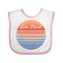Inktastic Lake Placid Retro Sunset Boys or Girls Baby Bib