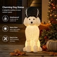 thumbnail image 5 of Gunhay Light-Up Poodle Garden Statue, 10.23" Glowing Resin Dog Figurine with Warm LED Light, Fall Halloween Yard Decor for Patio, Porch & Outdoor Home, 5 of 7