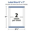 thumbnail image 6 of Avery Glossy White Rectangle Labels, 5" x 7", 50 Total, 6 of 9