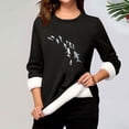 thumbnail image 2 of Haut en Polaire d'Hiver pour Femmes, Chemise à Manches Longues Imprimée Col Rond, Couche de Base Chaude en Polaire Douce pour Tenue Décontractée, 2 of 3