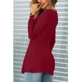thumbnail image 3 of Sherrylily Women V-Neck Front Knotted Blouse Shirt Long Sleeve Elegant Casual T-Shirt Pullover Tops, 3 of 4