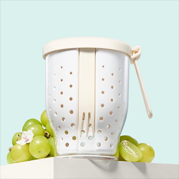 Portable Plastic Fruit Cup with Fork & Lid - Leakproof Reusable Salad Container, Airtight Food Storage for Travel, Office, Picnic, Bento Box