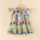thumbnail image 1 of Girl Dresses100% Cotton Children's Clothing Summer Kids Clothes Girls Party Princess Fashion Outfit Flower Pattern Beach Dresses, 1 of 6