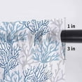 thumbnail image 6 of Navy Blue Coral Coastal Sheer Valance, Summer Beach Light Filtering Kitchen Curtain Valances, Ocean Seaside Nautical Chiffon Rod Pocket Living Room/Bedroom/Cafe Curtains 54"x18", 6 of 6