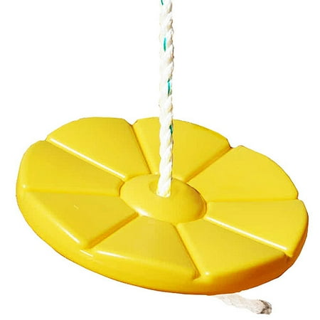 Gorilla Playsets Yellow Disc Swing with 9.5' Nylon Rope