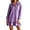 Purple, variant on Levmjia Women's Dress Long Sleeve Polo Collar Quarter Zip Sweater Dress Casual Loose Fit Ruffle Hem Mini Dress Solid Color Fall Winter Dresses