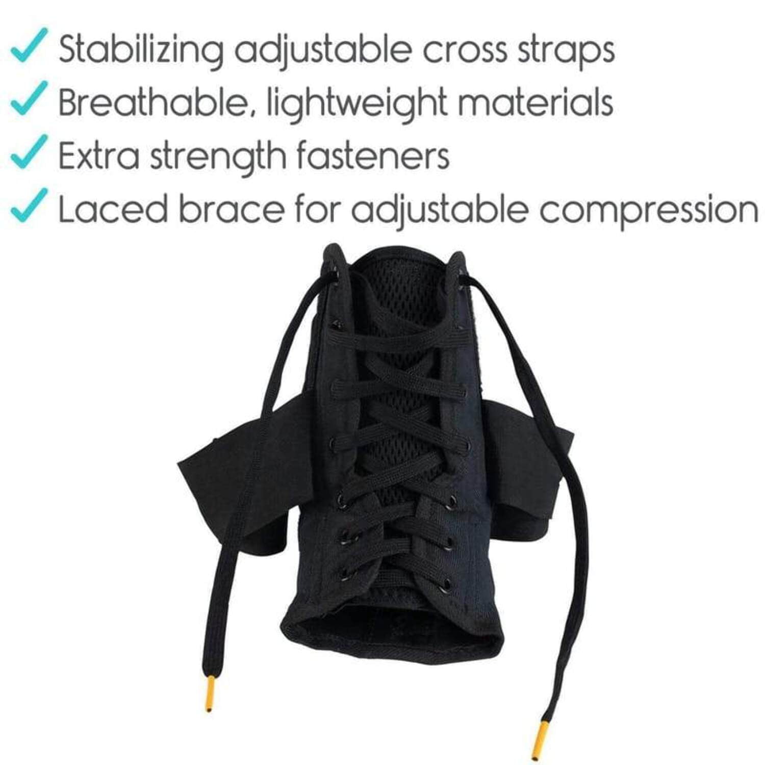 Vive Lace Up Ankle Brace - Adjustable Foot Support Stabilizer, Women & Men