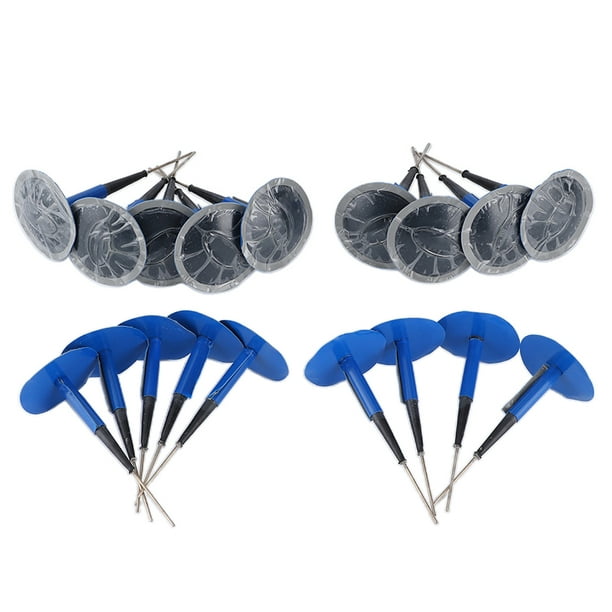 Grapadora de neumáticos, 14 piezas, 0,24 pulgadas, tapón para pinchazos, parche para pinchazos, eficiencia óptima
