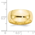 thumbnail image 3 of 10K Yellow Gold 8mm Light Weight Comfort Fit Band Ring Size 14, 3 of 7