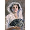 thumbnail image 2 of Fujishima Takeji 11x14 Gold Ornate Wood Frame and Double Matted Museum Art Print Titled - Black Fan (1908 - 1909), 2 of 4