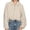Khaki, variant on Balloon Sleeve Cropped Bomber Jacket for Women, Turn-Down Collar Zip Up, Double-Layer 4-Way Stretch Polyester Outerwear, 1 Piece, S-L