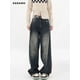 thumbnail image 3 of Ropa de calle Harajuku, moda Retro, pantalones vaqueros de cintura alta para mujer, pantalones vaqueros holgados rectos de pierna ancha Y2K, pantalones holgados, 3 of 5