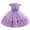 Purple, variant on KAUOD Flower Girl Dress Cap Sleeve Crewneck Lace Puffy Formal Dresses Tulle Birthday Wedding Princess Pageant Dress