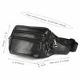 thumbnail image 4 of Fanny Pack OrrinSports de cuero negro para hombre y mujer, 4 of 6