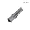 thumbnail image 3 of 25pcs 6mm x 30mm Plastic Anchor Bolts Expansion Pipe Column Concrete Wall Plug Gray for Home Garden DIY Application, 3 of 3