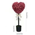thumbnail image 4 of FastXmas Heart Boxwood Topiary, Heart Artificial Plant with Pot, Mini Greenery Door Kitchen Decorations for Indoor Outdoor Home Decor (4.7*29.5 Inch, Heart), 4 of 6