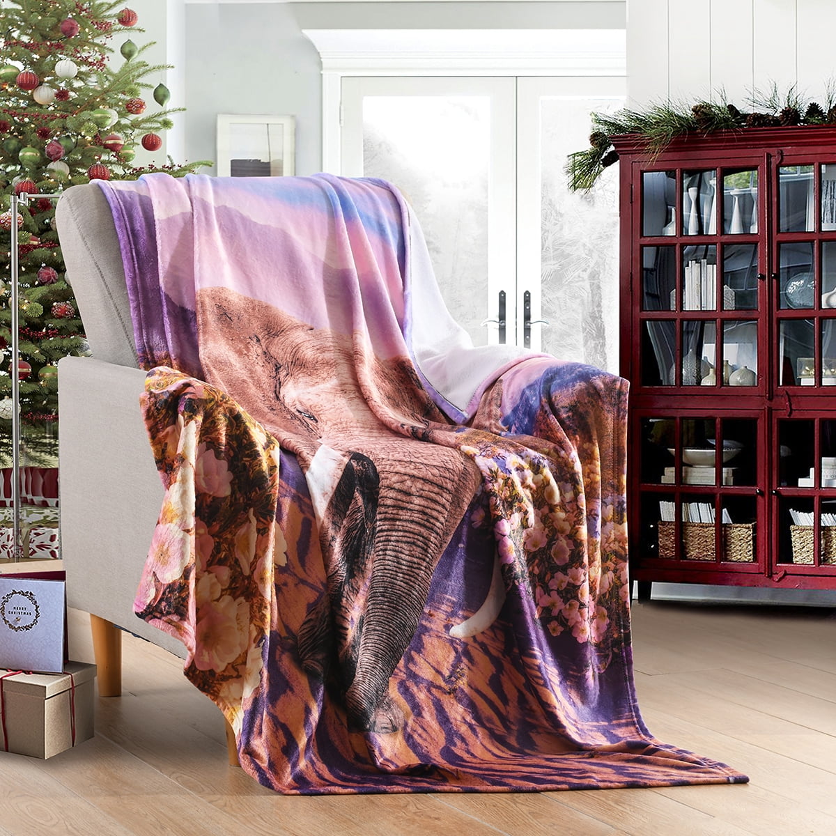 Christmas Holiday Authentic Printed Fleece Throw Blankets,Super Soft