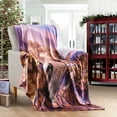 thumbnail image 1 of Christmas Holiday Printed Fleece Throw Blanket, Super Soft Blanket For Sofa Bed, 1 of 4