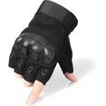 thumbnail image 2 of Guantes Tácticos Sin Dedos para Moto Motocicleta Ciclismo Escalada Senderismo Caza Guantes para Tiro, Caza, Motociclismo, Escaladaxl-Negro, 2 of 5