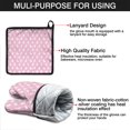 thumbnail image 6 of Pink Cute French Bulldogs Kitchen Oven Mitt and Pot Holder Sets 2 Pcs for Baking, Cooking and Grilling, Heat Resistant Up To 392 °F, 6 of 6