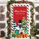 thumbnail image 1 of Decoraciones navideñas, adornos navideños, regalos de Navidad. Cortina navideña para puerta con bandera, foto de Papá Noel y cachorro para exteriores. Decoración de fondo colgante de tela de poliéster, 1 of 6
